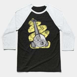 Black And White Corn Popper With Yellow Splash Baseball T-Shirt